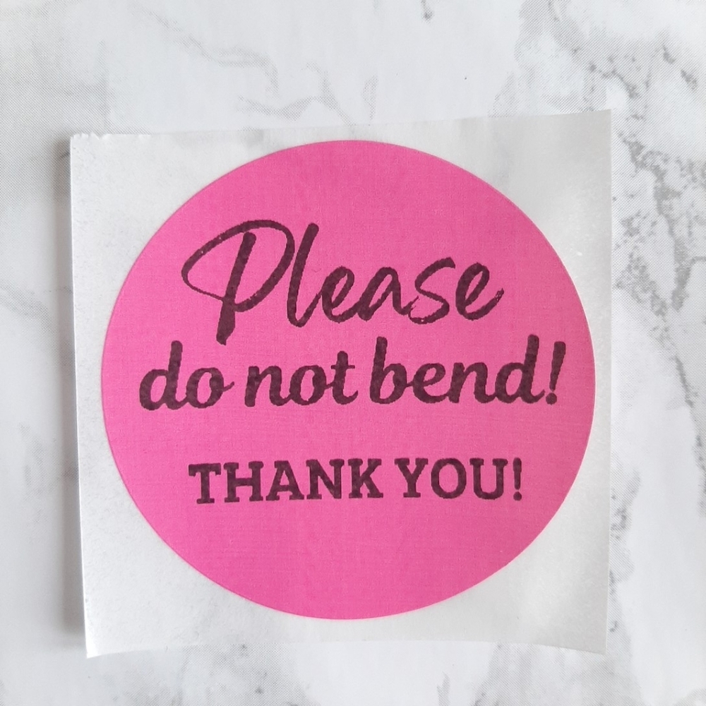 100 Stickers Please do not bend!